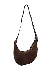 Pure Luxuries London Brown 'Felicity' Suede Shoulder Bag - Image 5 of 8