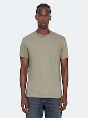 AllSaints Olive Green Tonic Short Sleeve Crew T-Shirt - Image 1 of 8