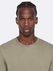 AllSaints Olive Green Tonic Short Sleeve Crew T-Shirt - Image 2 of 8