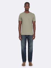 AllSaints Olive Green Tonic Short Sleeve Crew T-Shirt - Image 3 of 8