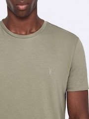 AllSaints Olive Green Tonic Short Sleeve Crew T-Shirt - Image 4 of 8