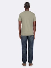 AllSaints Olive Green Tonic Short Sleeve Crew T-Shirt - Image 6 of 8