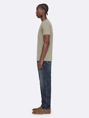AllSaints Olive Green Tonic Short Sleeve Crew T-Shirt - Image 7 of 8