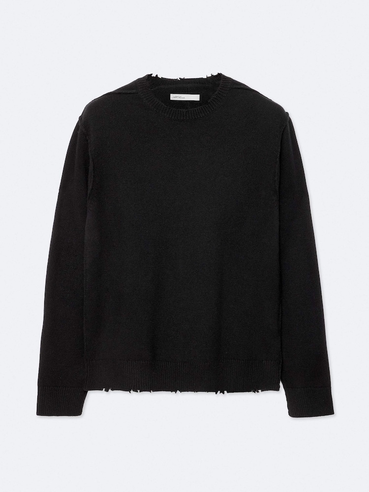 AllSaints Black Remus Crew Neck Jumper - Image 8 of 8