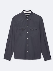 AllSaints Grey Kenil Long Sleeve Shirt - Image 8 of 8