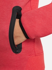 Nike Red Tech Fleece Zip Through Hoodie - Image 4 of 7