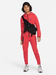 Nike Red Tech Fleece Zip Through Hoodie - Image 6 of 7