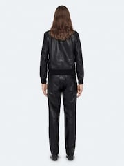 AllSaints Black Hiro Bomber Jacket - Image 6 of 8