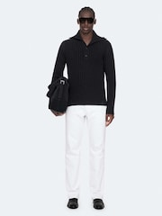AllSaints Black Liev Funnel Jumper - Image 3 of 8