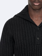 AllSaints Black Liev Funnel Jumper - Image 4 of 8