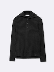 AllSaints Black Liev Funnel Jumper - Image 8 of 8