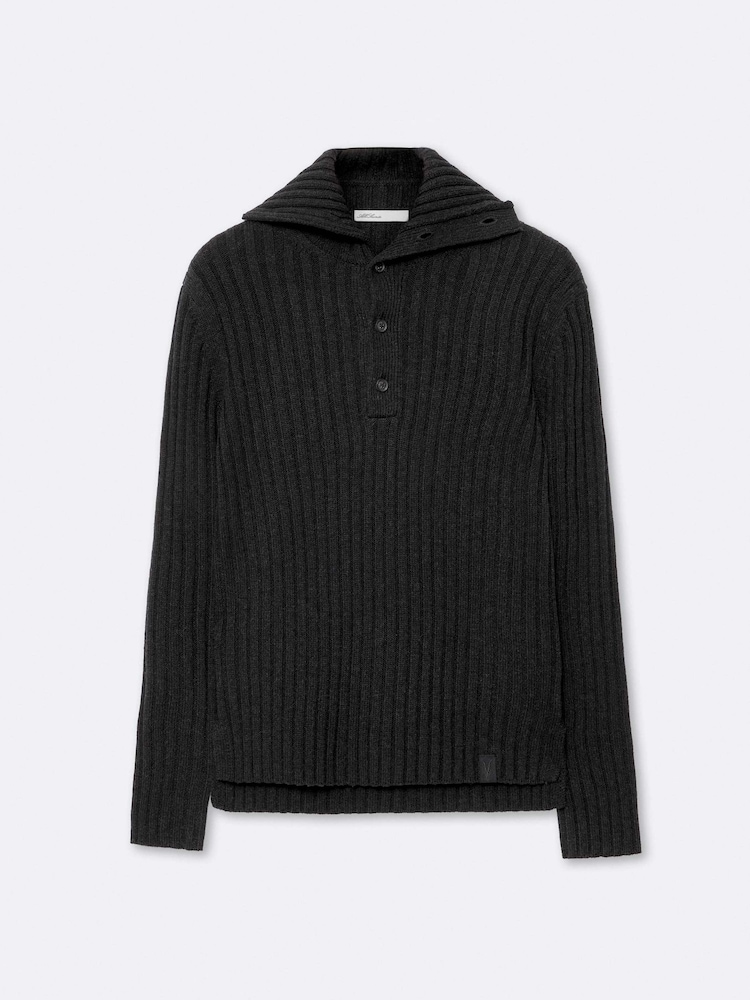 AllSaints Black Liev Funnel Jumper - Image 8 of 8