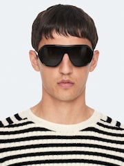 AllSaints Cream Arlo Crew Neck Jumper - Image 2 of 8