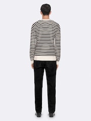 AllSaints Cream Arlo Crew Neck Jumper - Image 6 of 8