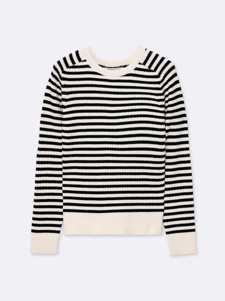 AllSaints Cream Arlo Crew Neck Jumper - Image 8 of 8 AllSaints Cream Arlo Crew Neck Jumper - Image 8 of 8