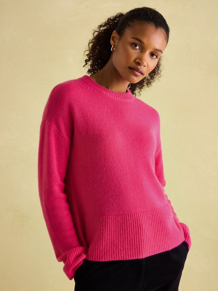Joules Ivy Pink 100% Cashmere Jumper - Image 1 of 7