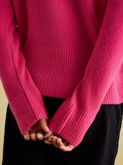 Joules Ivy Pink 100% Cashmere Jumper - Image 5 of 7