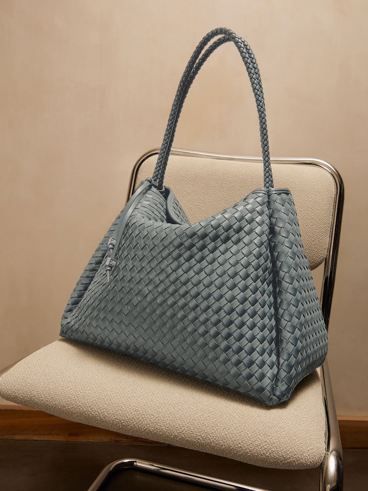 Katie Loxton Grey Nova Hand Woven Large Shoulder Bag - Image 13 of 13 Katie Loxton Grey Nova Hand Woven Large Shoulder Bag - Image 13 of 13