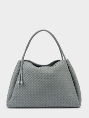 Katie Loxton Grey Nova Hand Woven Large Shoulder Bag - Image 9 of 13