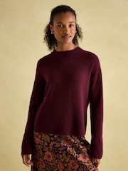 Joules Ivy Red 100% Cashmere Jumper - Image 1 of 7