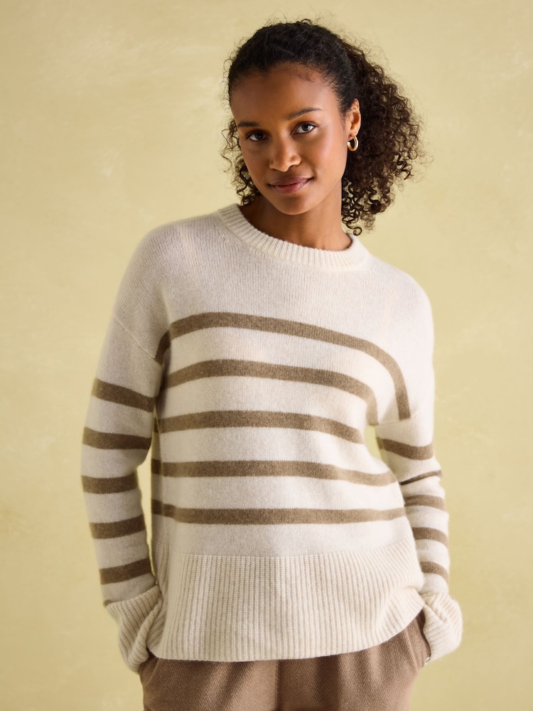 Joules Ivy Tan Brown 100% Cashmere Jumper - Image 1 of 7