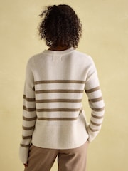 Joules Ivy Tan Brown 100% Cashmere Jumper - Image 2 of 7