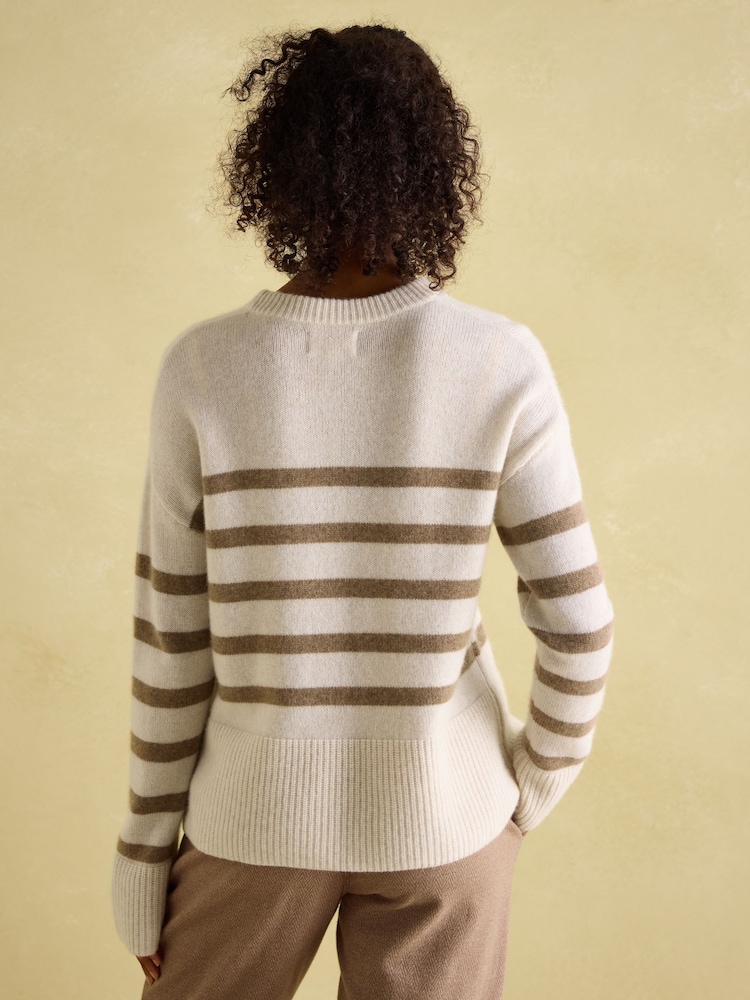 Joules Ivy Tan Brown 100% Cashmere Jumper - Image 2 of 7