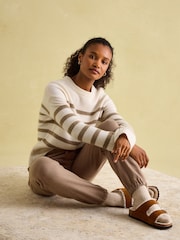 Joules Ivy Tan Brown 100% Cashmere Jumper - Image 4 of 7