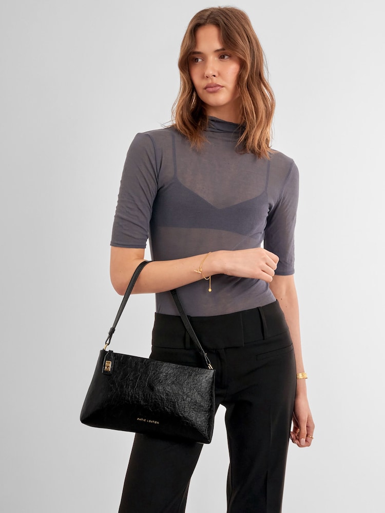 Buy Katie Loxton Black Orin Twist Lock Small Shoulder Bag from Next Ireland