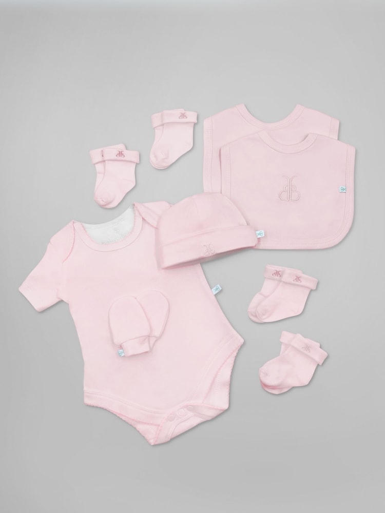 Babyblooms Pink Personalise 100% Cotton New Baby Clothes Bouquet Gift - Image 3 of 4