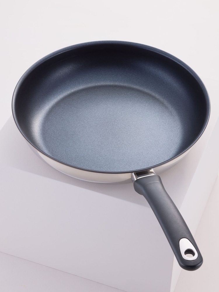 Judge Polished Steel 28cm Essentials Stainless Steel NonStick Frying Pan - Image 1 of 4 Judge Polished Steel 28cm Essentials Stainless Steel NonStick Frying Pan - Image 1 of 4