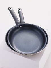 Judge Polished Steel 28cm Essentials Stainless Steel NonStick Frying Pan - Image 2 of 4
