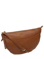 Pure Luxuries London Tan Brown 'Emilia' Leather Cross Body Bag - Image 4 of 7