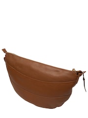 Pure Luxuries London Tan Brown 'Emilia' Leather Cross Body Bag - Image 5 of 7