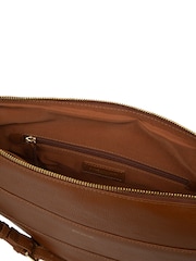 Pure Luxuries London Tan Brown 'Emilia' Leather Cross Body Bag - Image 6 of 7