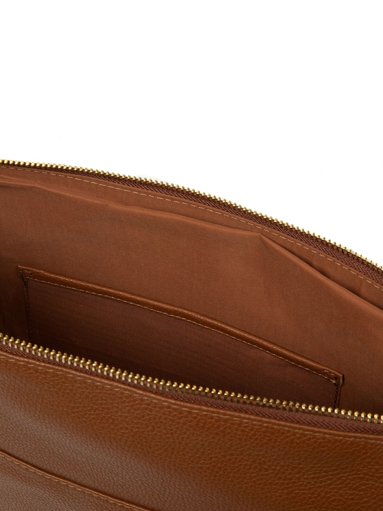 Pure Luxuries London Tan Brown 'Emilia' Leather Cross Body Bag - Image 7 of 7 Pure Luxuries London Tan Brown 'Emilia' Leather Cross Body Bag - Image 7 of 7