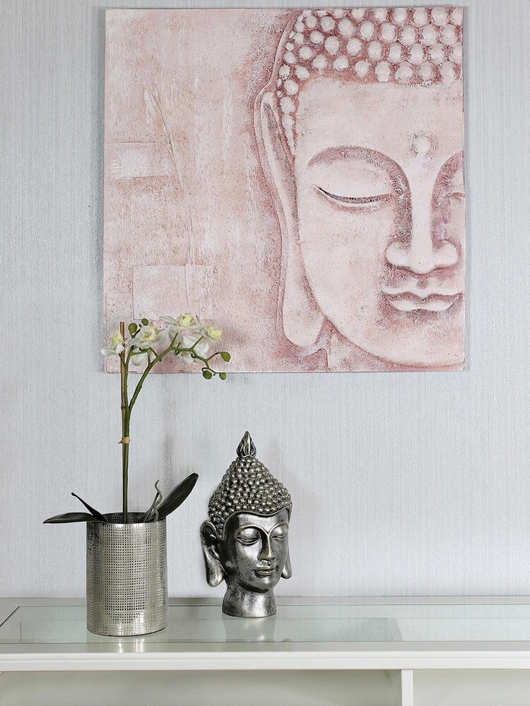 Arthouse Pink 3D Blush Buddha Canvas - Image 1 of 2