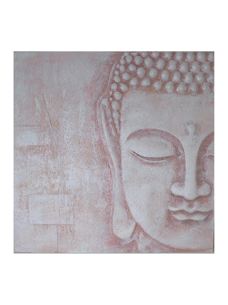 Arthouse Pink 3D Blush Buddha Canvas - Image 2 of 2
