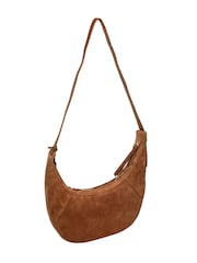 Pure Luxuries London Tan Brown 'Felicity' Suede Shoulder Bag - Image 4 of 7