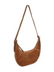 Pure Luxuries London Tan Brown 'Felicity' Suede Shoulder Bag - Image 6 of 7