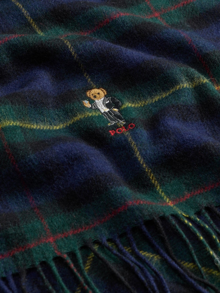 Polo Ralph Lauren Green Seasonal Bear Hat And  Scarf Giftset - Image 2 of 2