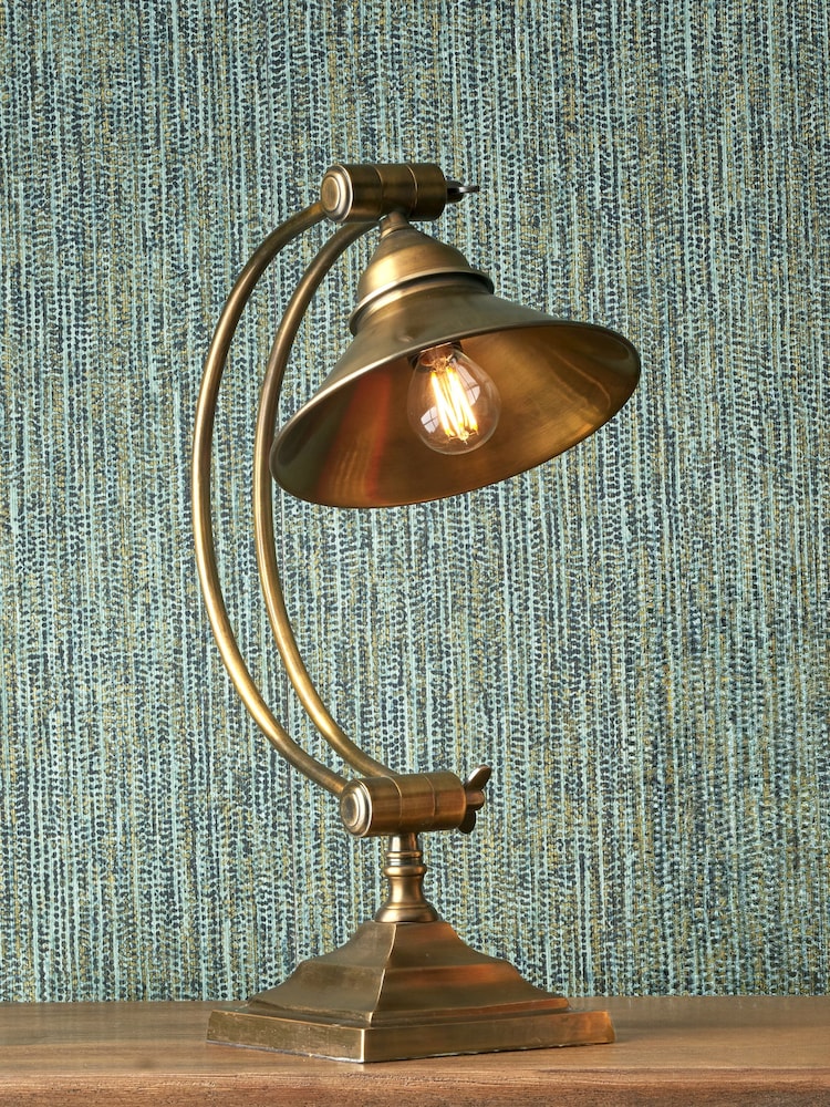 Pacific Brass Kensington Arched Arm Task Table Lamp - Image 1 of 5