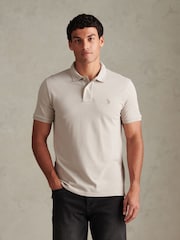 Natur - U.S. Polo Assn. Double Horsemen Polo-Shirt - Bild 1 von 4