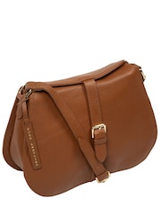 Hellbraun - Pure Luxuries London 'Soraya' Leather Cross-Body Bag - Bild 4 von 8