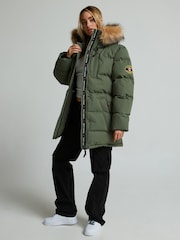 Zavetti Canada Green Goshawa Puffer Parka Jacket - Image 2 of 7