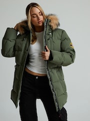 Zavetti Canada Green Goshawa Puffer Parka Jacket - Image 3 of 7