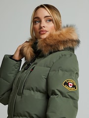Zavetti Canada Green Goshawa Puffer Parka Jacket - Image 4 of 7