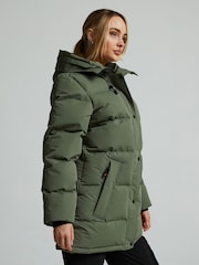 Zavetti Canada Green Goshawa Puffer Parka Jacket - Image 7 of 7