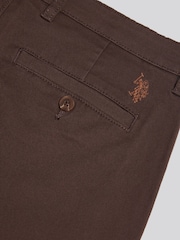 بني - من U.S. Polo Assn. بنطلون تشينو كلاسيكي - صورة 8 من 9