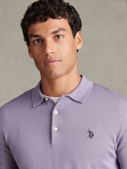 أرجواني - قميص بولو قطن ممشط من U.S. Polo Assn. - صورة 2 من 6